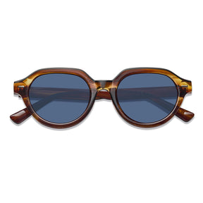 IGIOO Aomst L06 men brown acetate prescription sunglasses, fold view