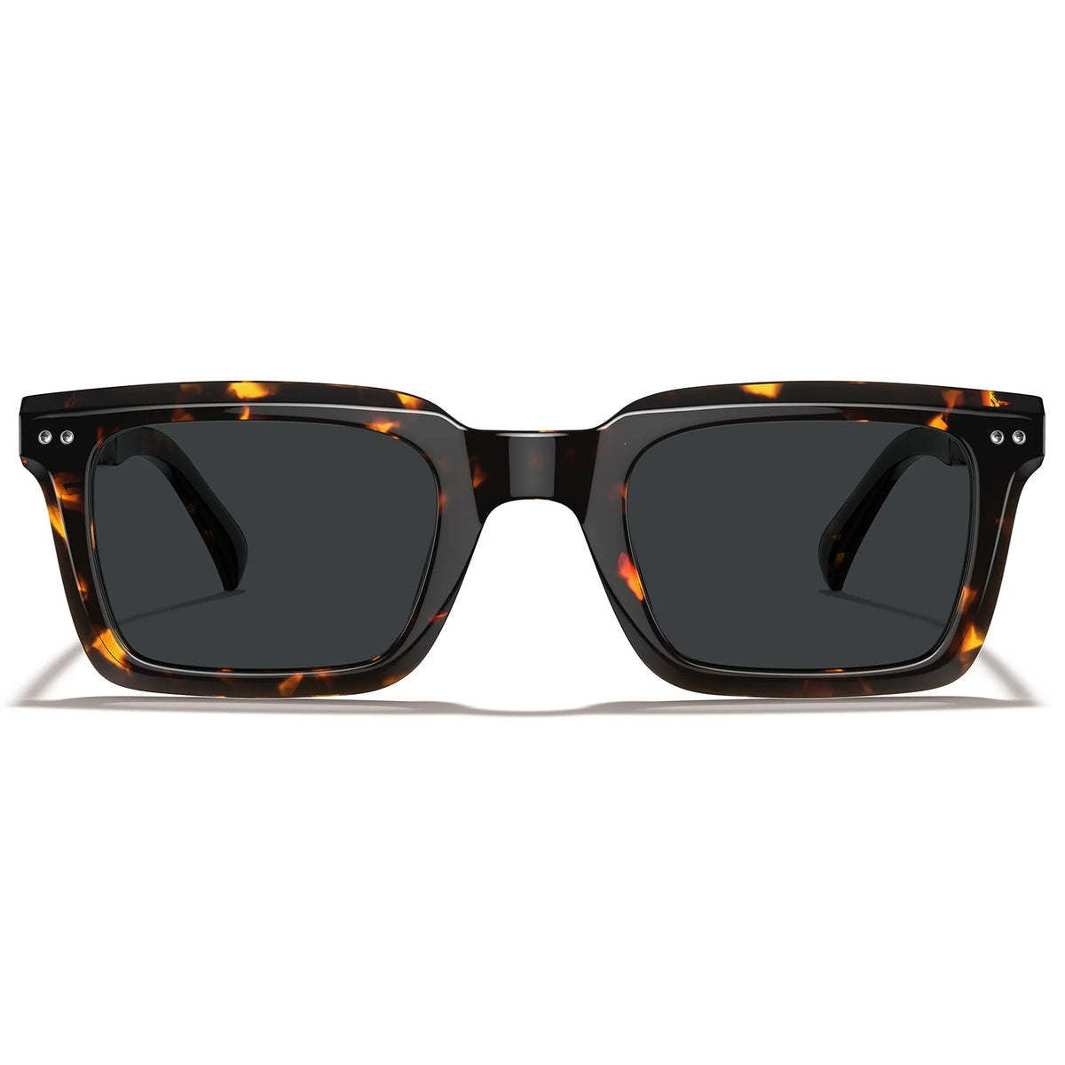 IGIOO Arnect-C14-RX Tortoise Acetate Square Polarized Prescription Sunglasses for Men, Front