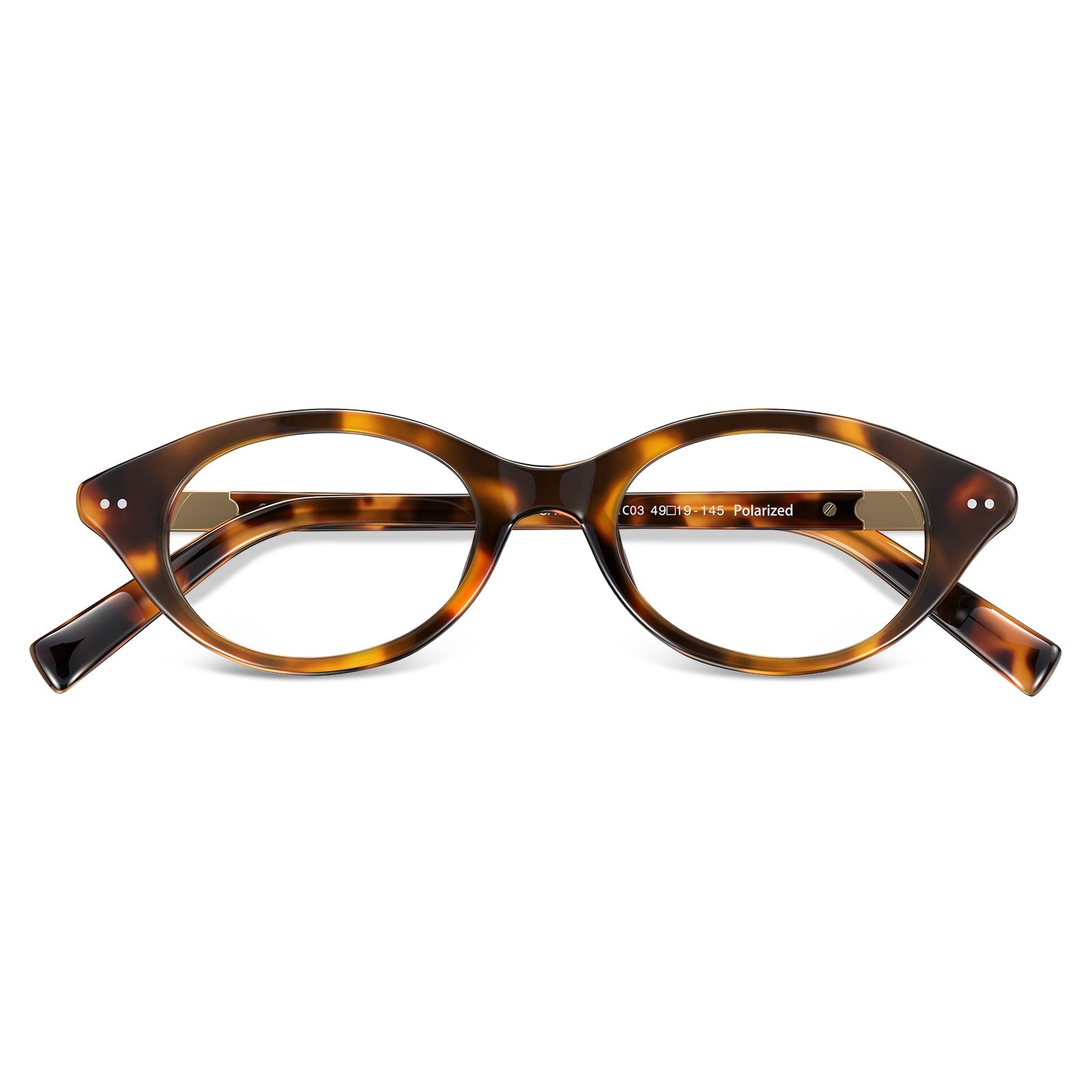 IGIOO avenker fc03 women tortoise acetate prescription eyeglasses, fold view