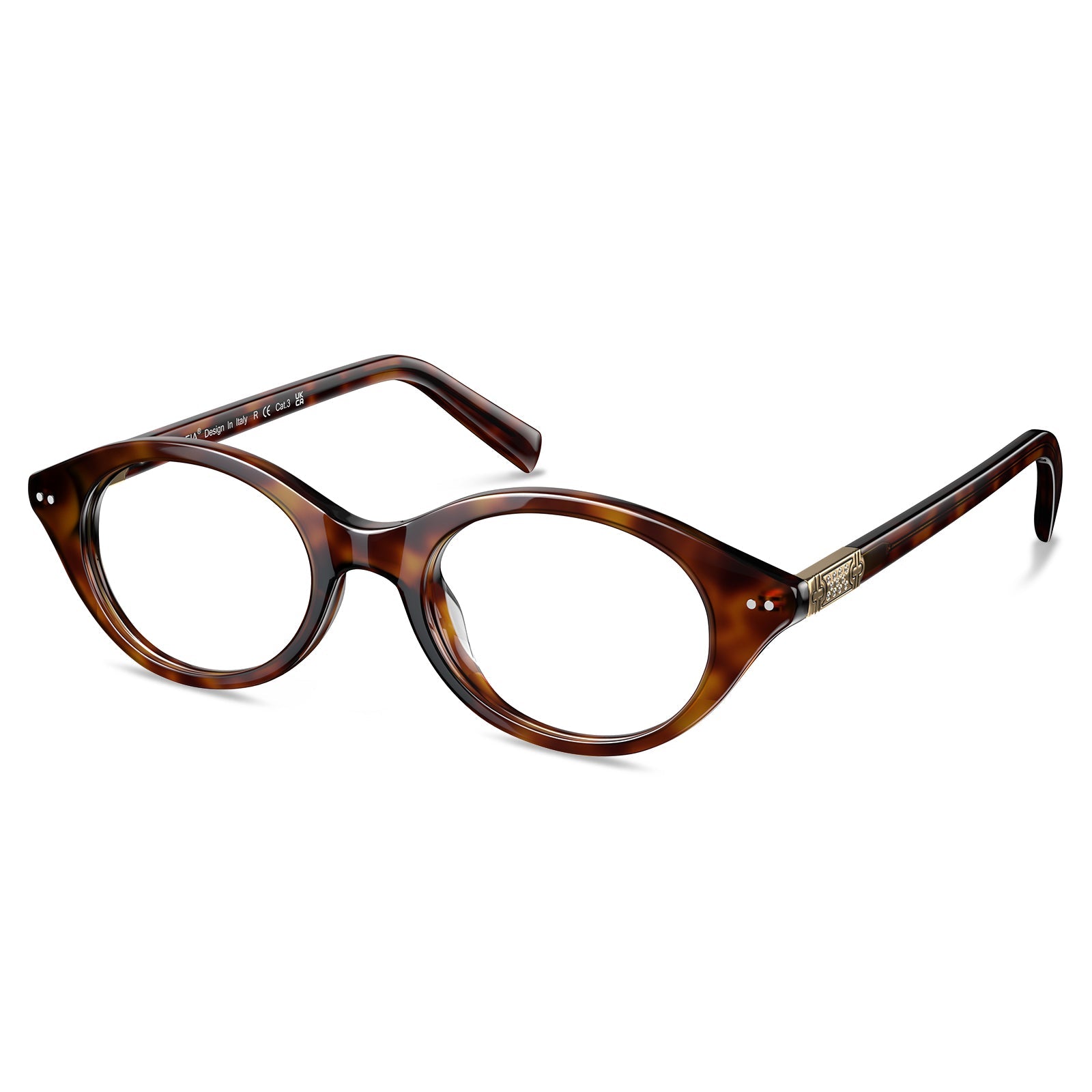 IGIOO avenker fc04 women tortoise acetate prescription oval eyeglasses, angle view