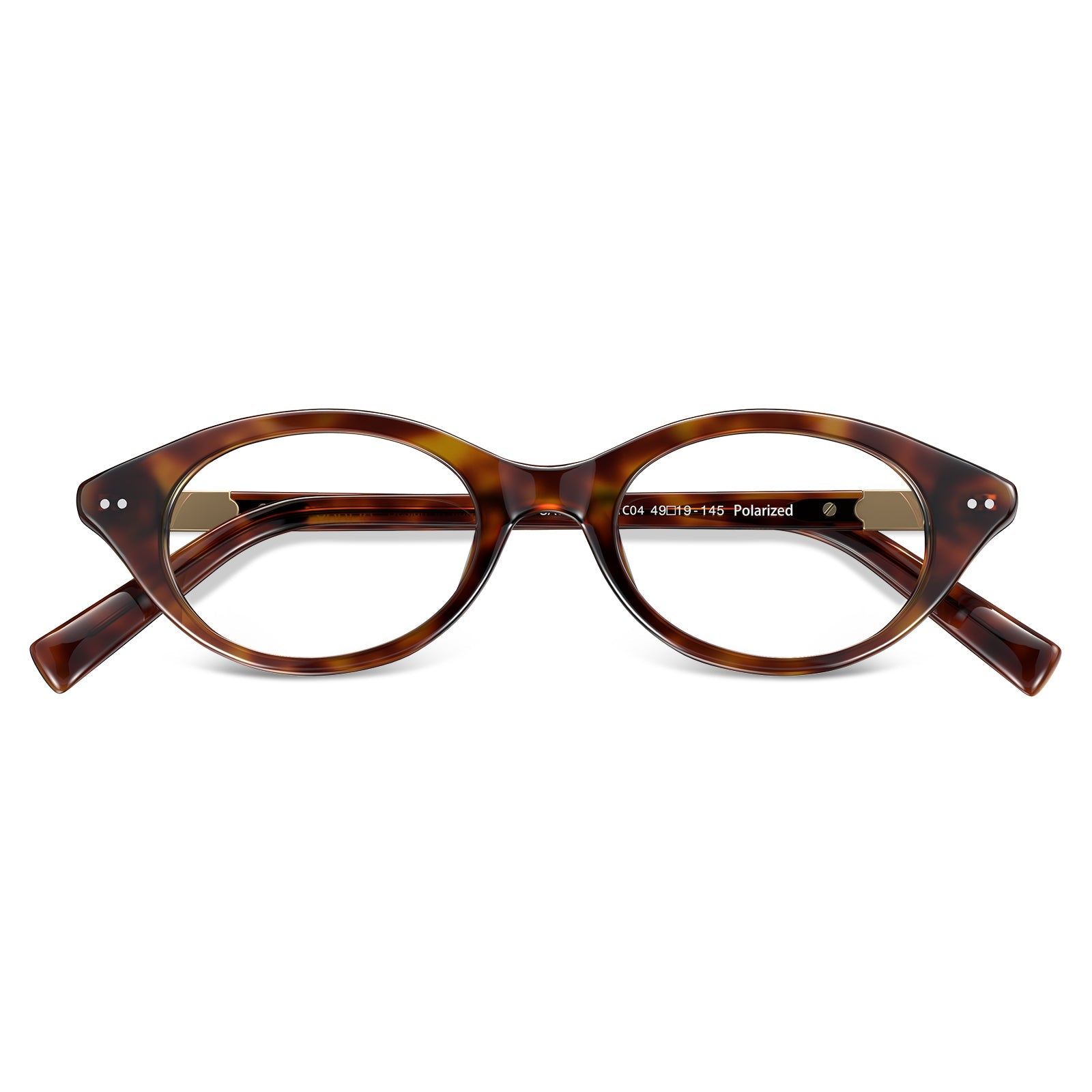 IGIOO avenker fc04 women tortoise acetate prescription oval eyeglasses, fold view