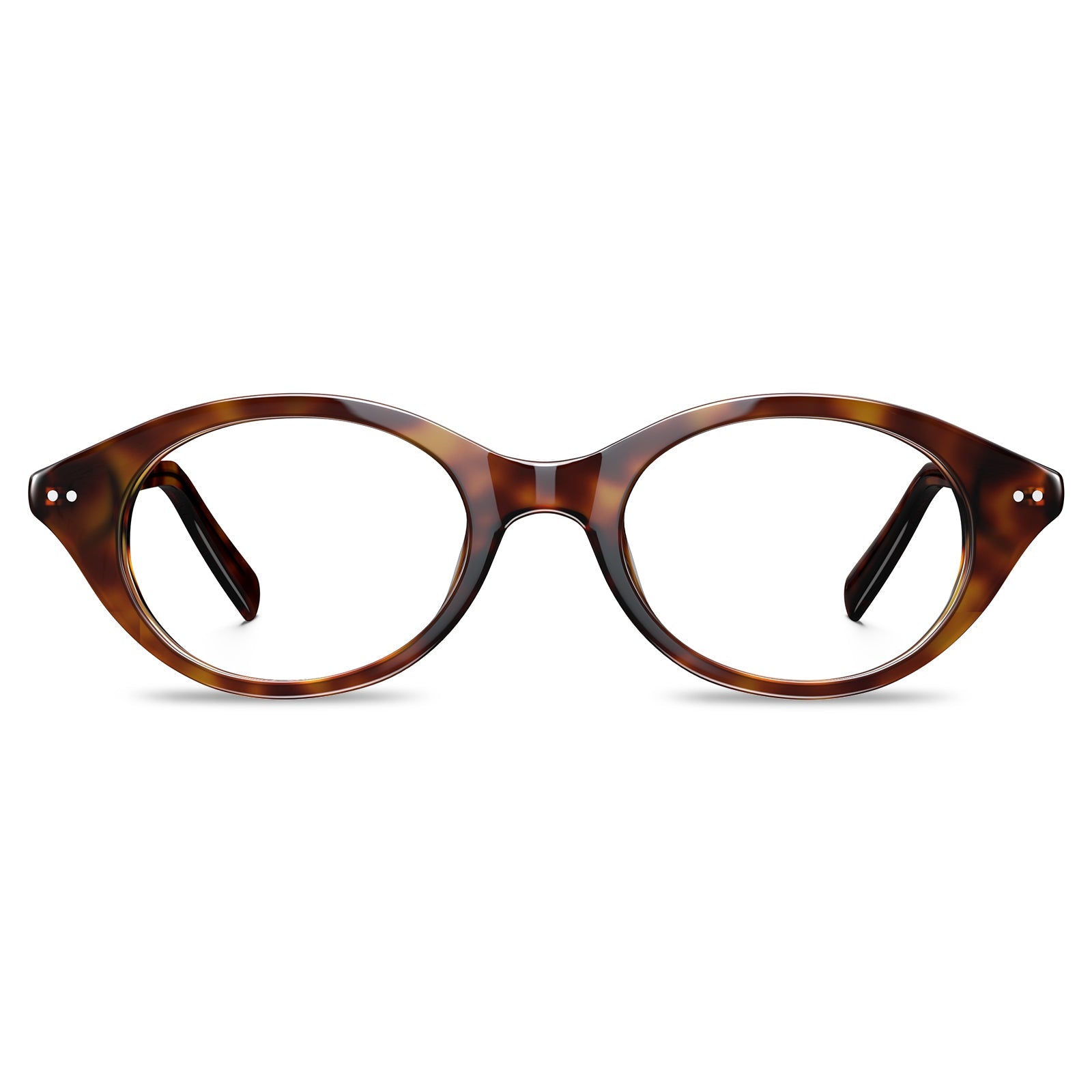 IGIOO avenker fc04 women tortoise acetate prescription oval eyeglasses, front view