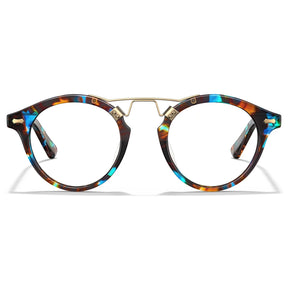 IGIOO Avonpak CA5395-FC17 Tortoise Acetate Round Prescription Glasses Eyeglasses for Unisex, Front View