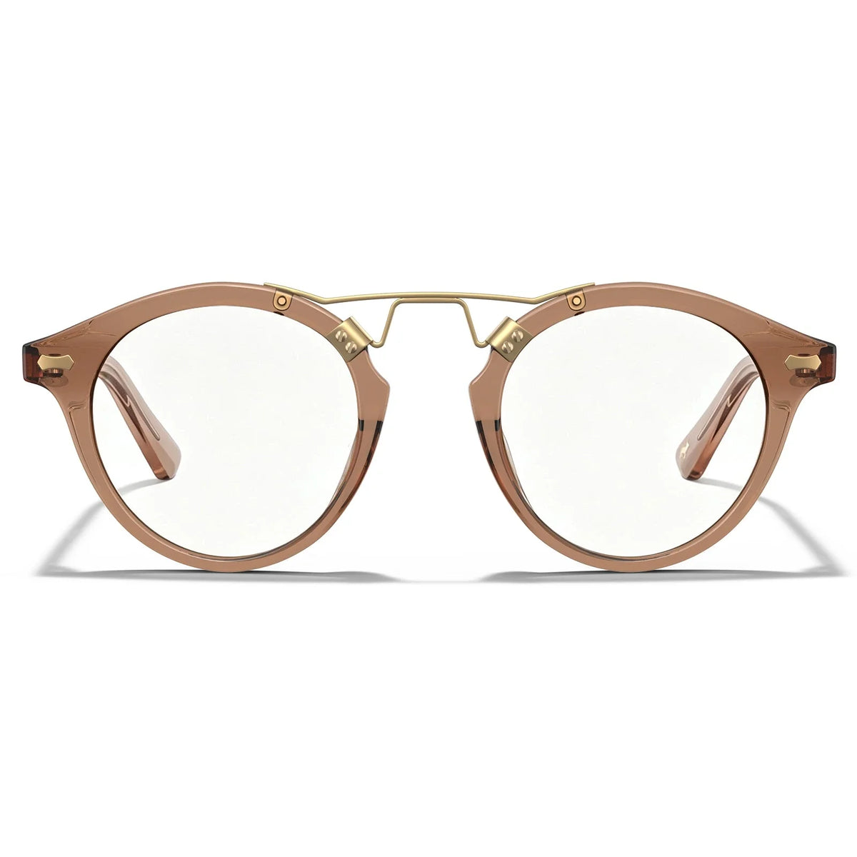 IGIOO Avonpak CA5395-FC28 Tortoise Acetate Round Prescription Glasses Eyeglasses for Unisex, Front View