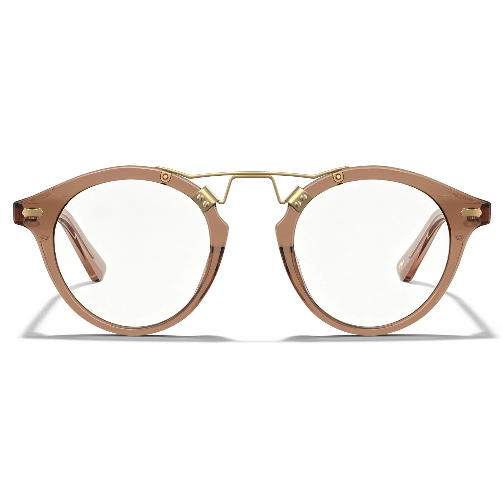 IGIOO Avonpak CA5395-FC28 Tortoise Acetate Round Prescription Glasses Eyeglasses for Unisex, Front View