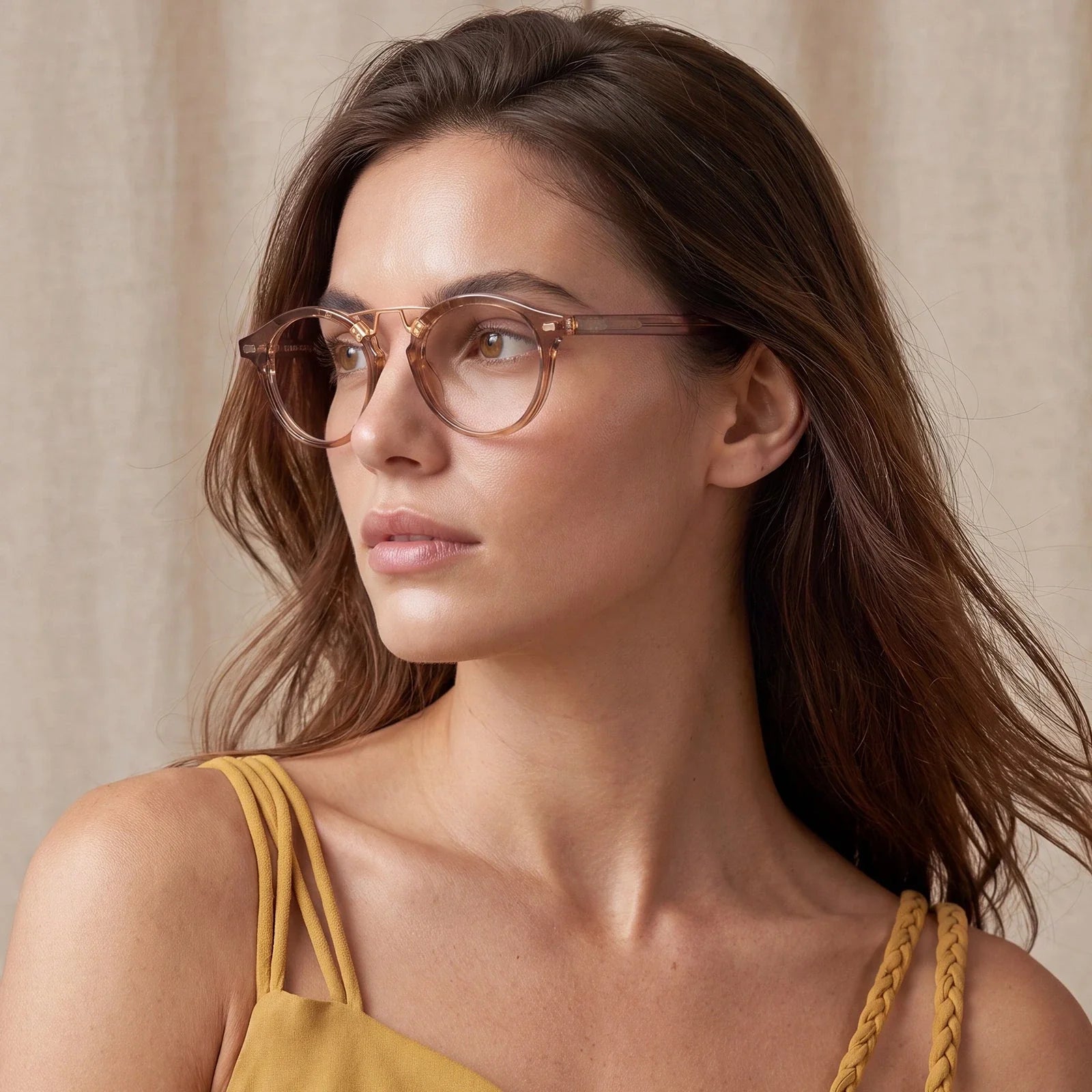 IGIOO Avonpak CA5395-FC28 Tortoise Acetate Round Prescription Glasses Eyeglasses for Unisex, Portrait View