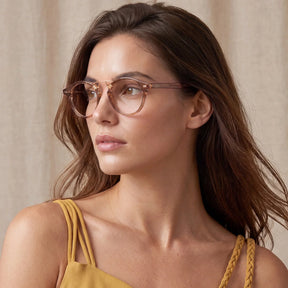 IGIOO Avonpak CA5395-FC28 Tortoise Acetate Round Prescription Glasses Eyeglasses for Unisex, Portrait View