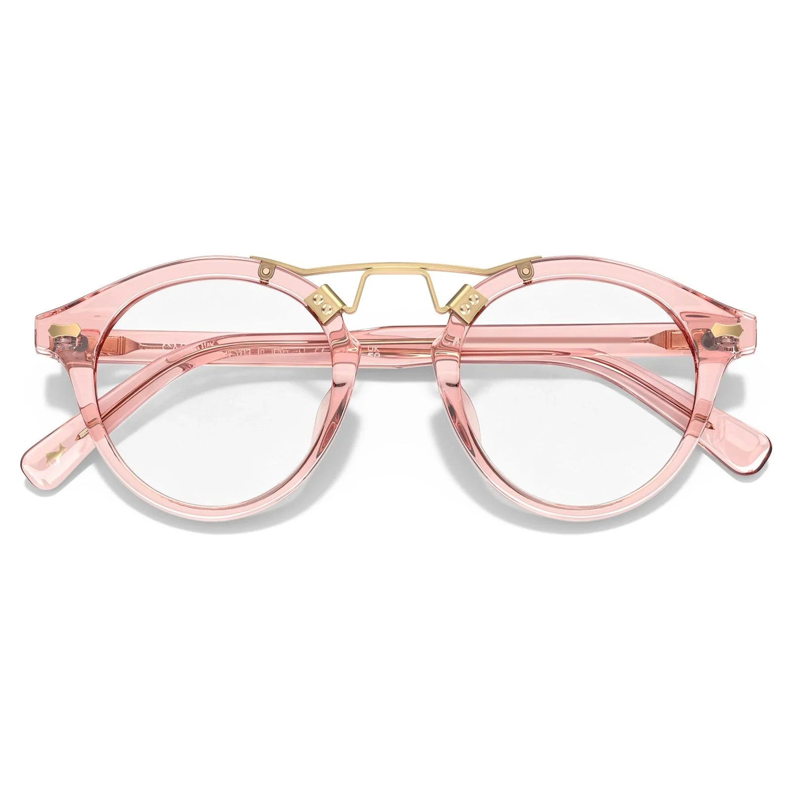 IGIOO Avonpak CA5395-FC29 Pink Acetate Round Prescription Glasses Eyeglasses for Unisex, Detail View