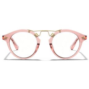 IGIOO Avonpak CA5395-FC29 Pink Acetate Round Prescription Glasses Eyeglasses for Unisex, Front View