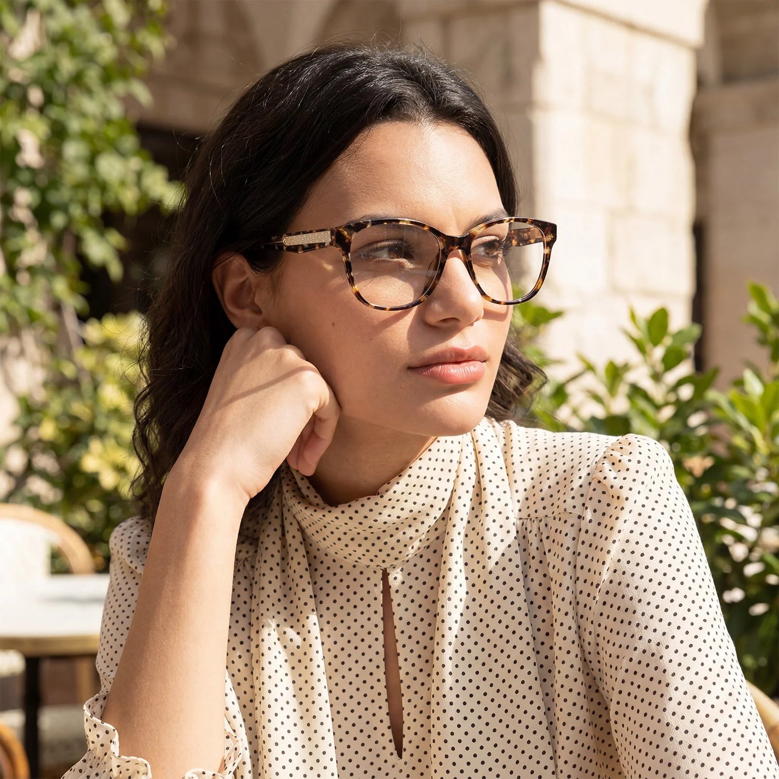 IGIOO Barrie CA5396-FC08 Tortoise Acetate Round Prescription Glasses Eyeglasses for Women, Lifestyle View