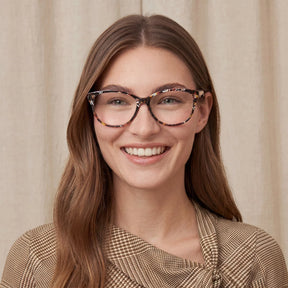 IGIOO Barrie CA5396-FC08 Tortoise Acetate Round Prescription Glasses Eyeglasses for Women, Portrait View