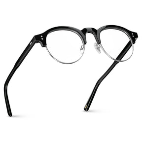 IGIOO Cathom CA1962-FC01 Black Acetate Round Prescription Glasses Eyeglasses for Unisex, Flatlay View