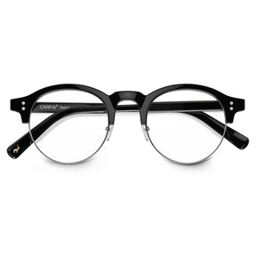 IGIOO Cathom CA1962-FC01 Black Acetate Round Prescription Glasses Eyeglasses for Unisex, Folded View