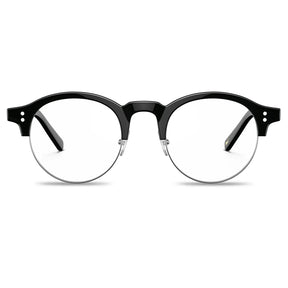IGIOO Cathom CA1962-FC01 Black Acetate Round Prescription Glasses Eyeglasses for Unisex, Front View