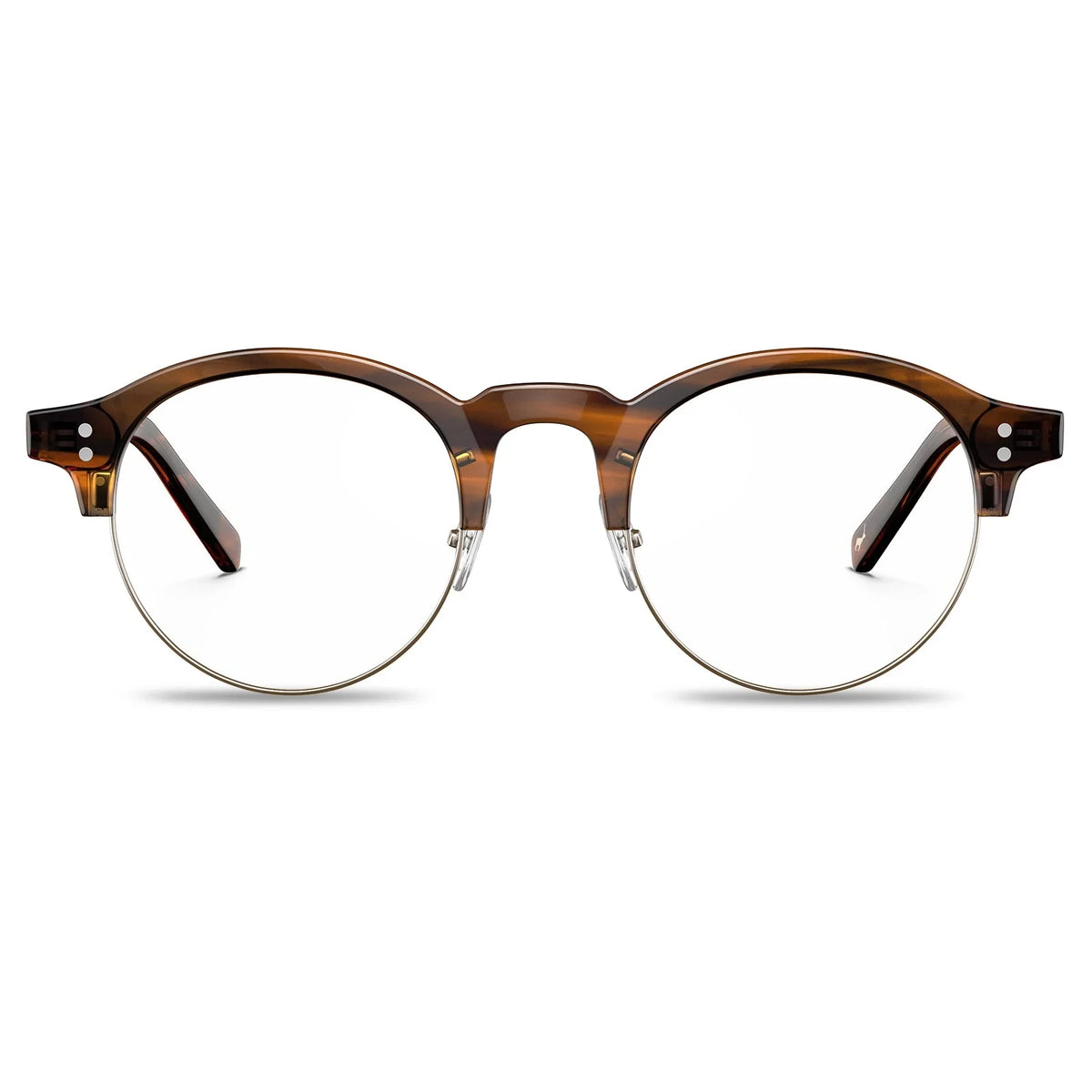 IGIOO Cathom CA1962-FC04 Tortoise Acetate Round Prescription Glasses Eyeglasses for Unisex, Front View