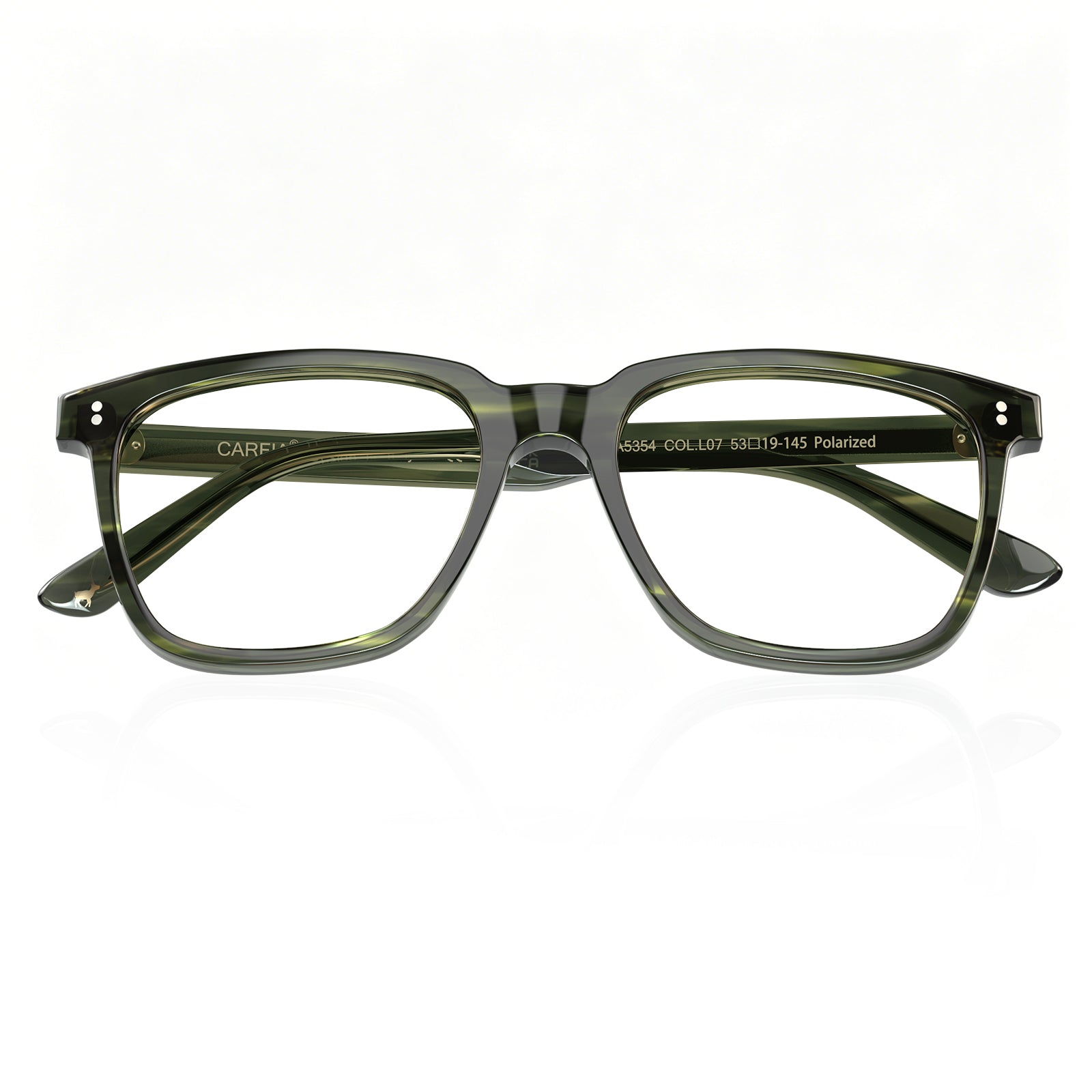 IGIOO Kenosha-FL07 Green Acetate Eyeglasses, Three-Quarter View