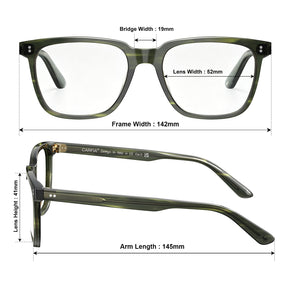 IGIOO Kenosha-FL07 Green Acetate Eyeglasses, Angle View