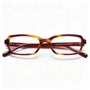 IGIOO Leoon CA7033-C2 Tortoise Acetate Rectangle Prescription Glasses Eyeglasses for Unisex, Flatlay View