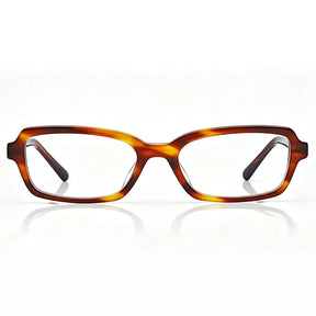 IGIOO Leoon CA7033-C2 Tortoise Acetate Rectangle Prescription Glasses Eyeglasses for Unisex, Front View