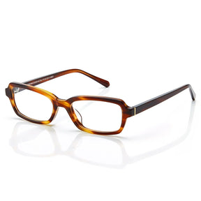 IGIOO Leoon CA7033-C2 Tortoise Acetate Rectangle Prescription Glasses Eyeglasses for Unisex, Three-Quarter View