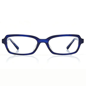 IGIOO Leoon CA7033-C3 Navy Acetate Rectangle Prescription Glasses Eyeglasses for Unisex, Front View