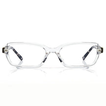 IGIOO Leoon CA7033-C4 Transparent Acetate Rectangle Prescription Glasses Eyeglasses for Unisex, Front View