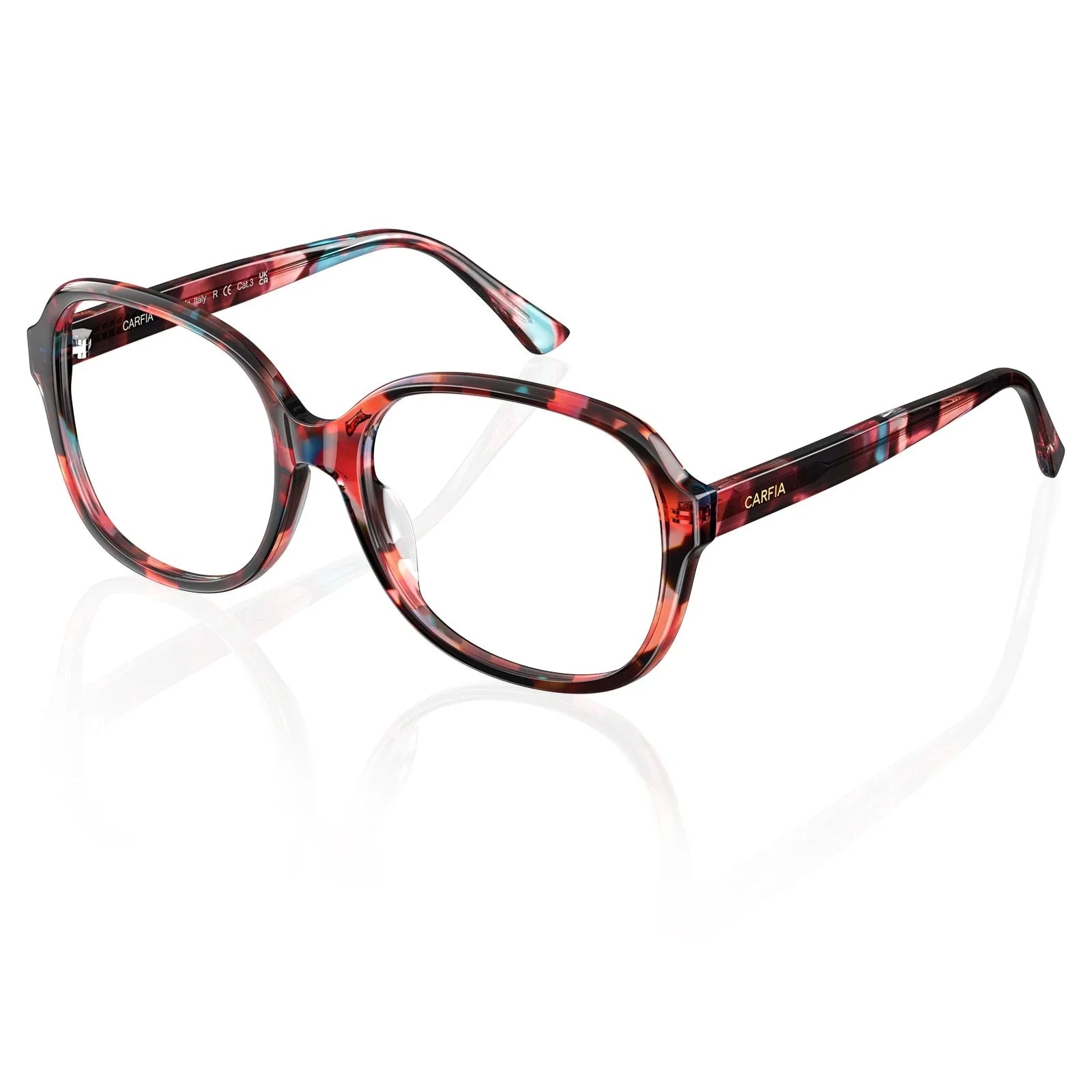 IGIOO Matthew CA2024-C07 Tortoise Acetate Square Prescription Glasses Eyeglasses for Women, Angle View