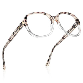 IGIOO Matthew CA2024-C14 Tortoise Acetate Square Prescription Glasses Eyeglasses for Women, Angle View