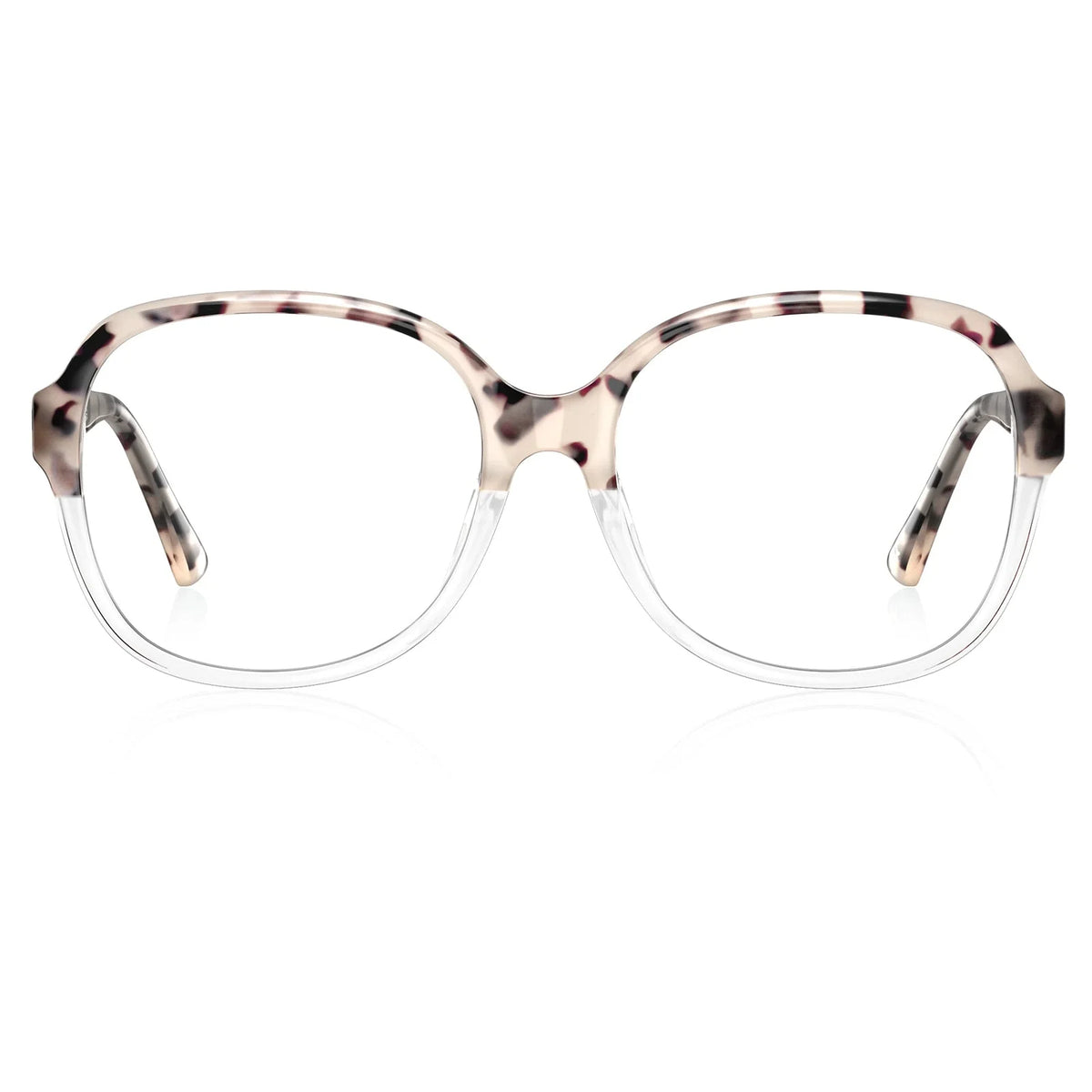 IGIOO Matthew CA2024-C14 Tortoise Acetate Square Prescription Glasses Eyeglasses for Women, Front View