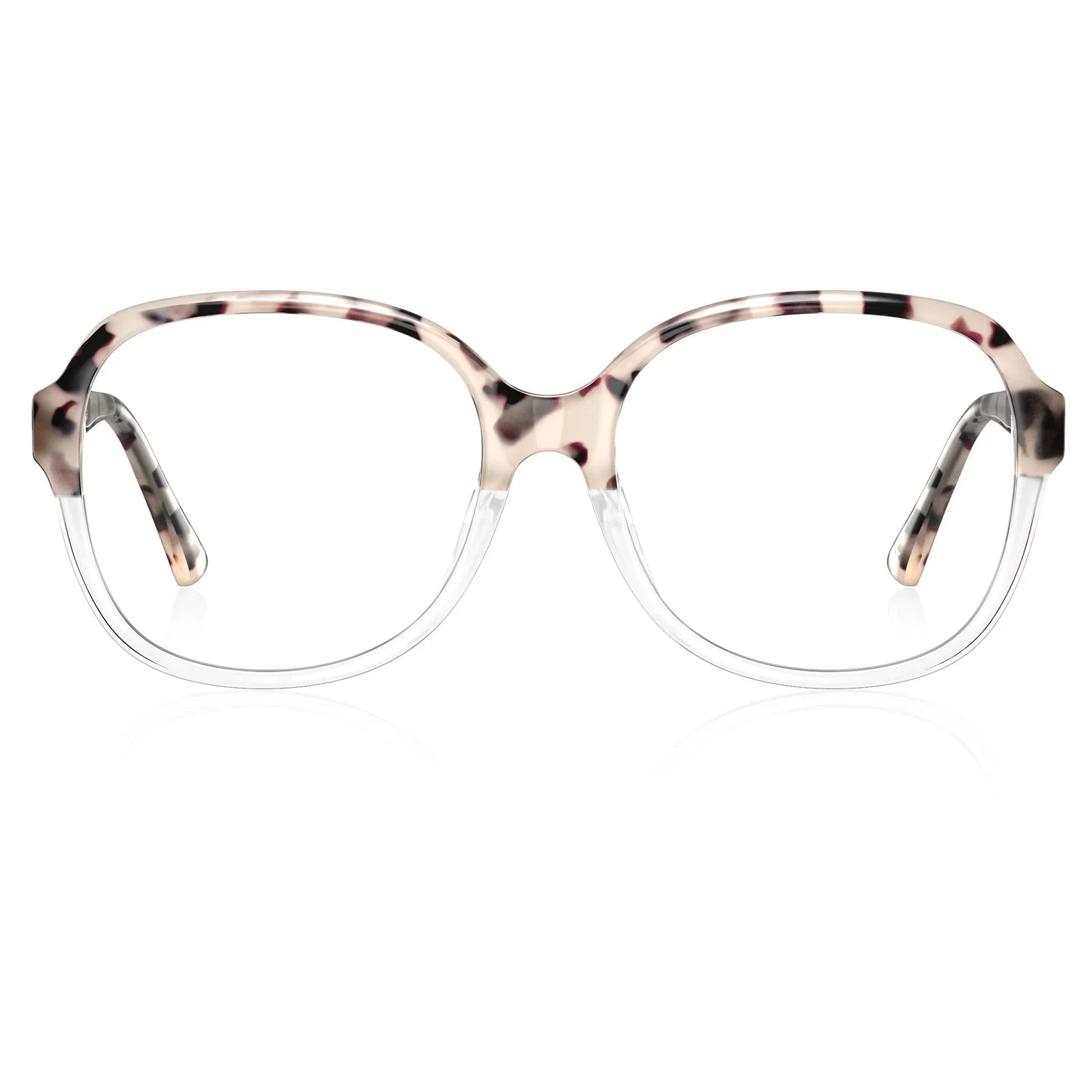 IGIOO Matthew CA2024-C14 Tortoise Acetate Square Prescription Glasses Eyeglasses for Women, Front View