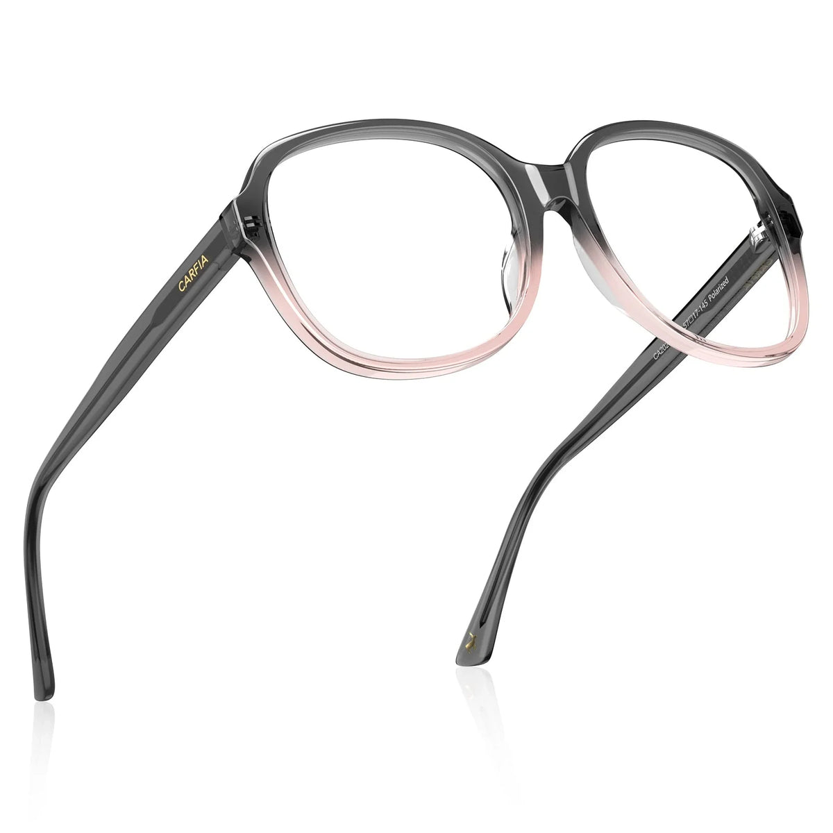 IGIOO Matthew CA2024-C15 Multicolor Acetate Square Prescription Glasses Eyeglasses for Women, Flat Lay View