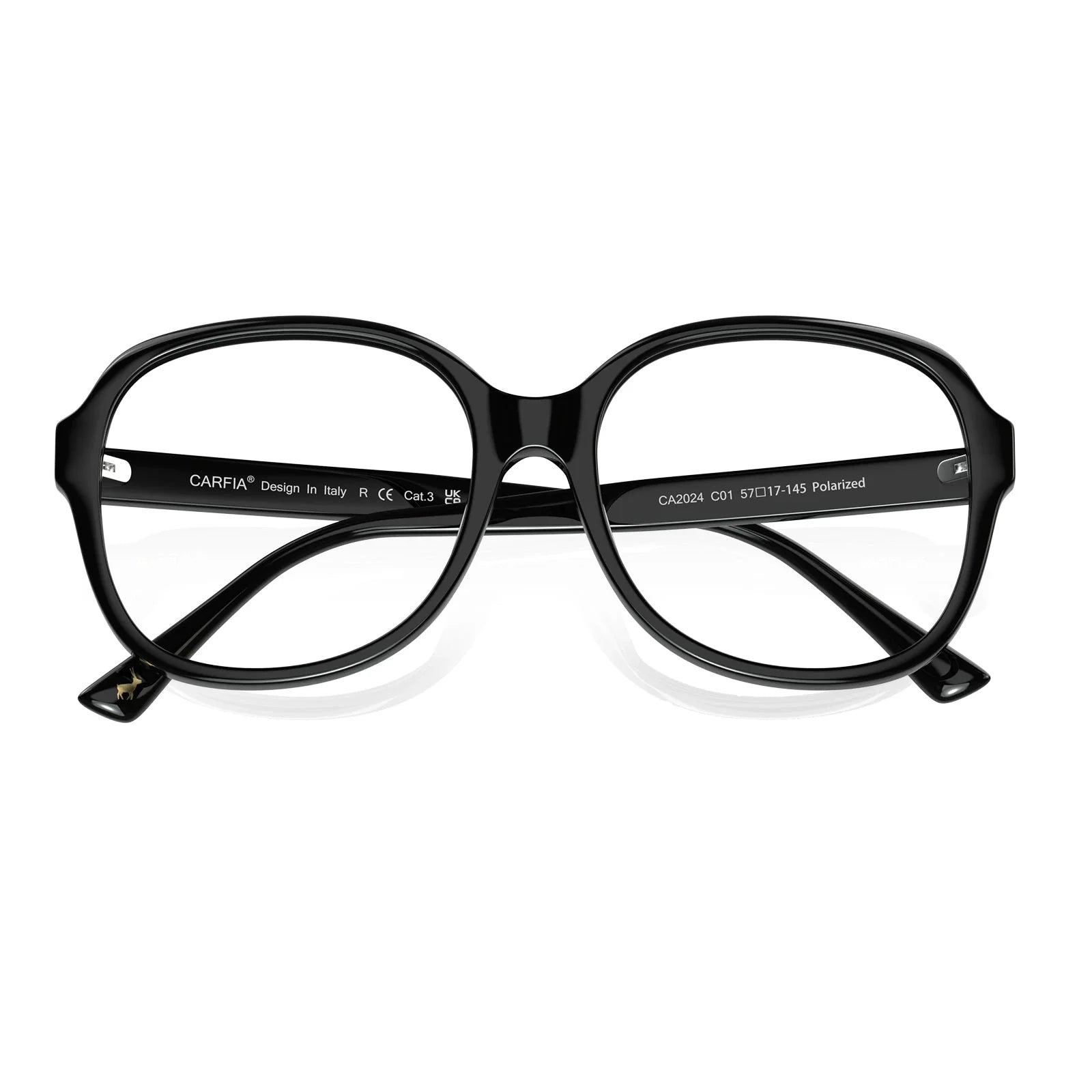 IGIOO Matthew CA2024FC01 Black Acetate Square Prescription Glasses Eyeglasses for Women, Detail View