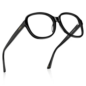 IGIOO Matthew CA2024FC01 Black Acetate Square Prescription Glasses Eyeglasses for Women, Flat Lay View