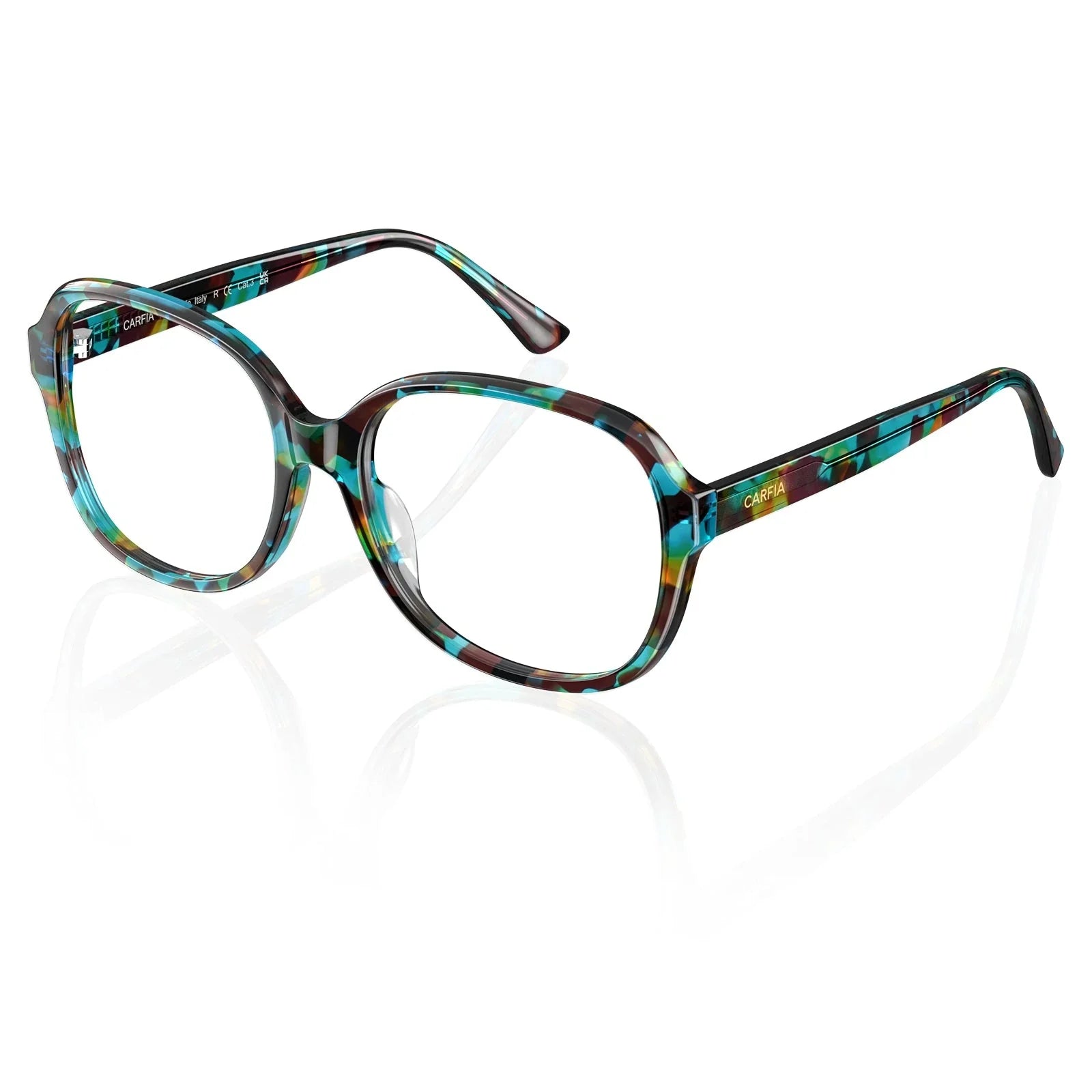 IGIOO Matthew CA2024FC02 Tortoise Acetate Square Prescription Glasses Eyeglasses for Women, Angle View