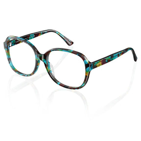 IGIOO Matthew CA2024FC02 Tortoise Acetate Square Prescription Glasses Eyeglasses for Women, Angle View