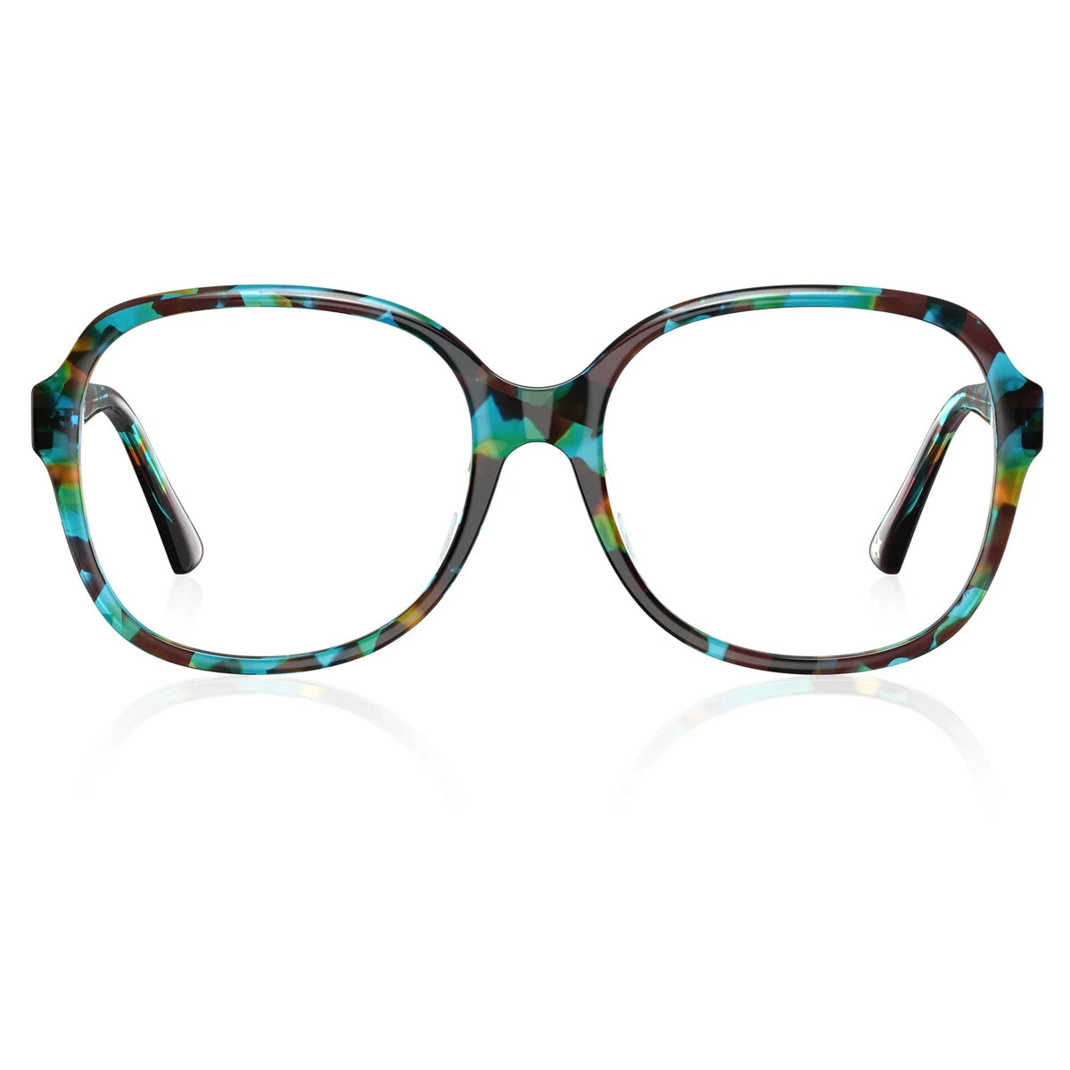 IGIOO Matthew CA2024FC02 Tortoise Acetate Square Prescription Glasses Eyeglasses for Women, Front View