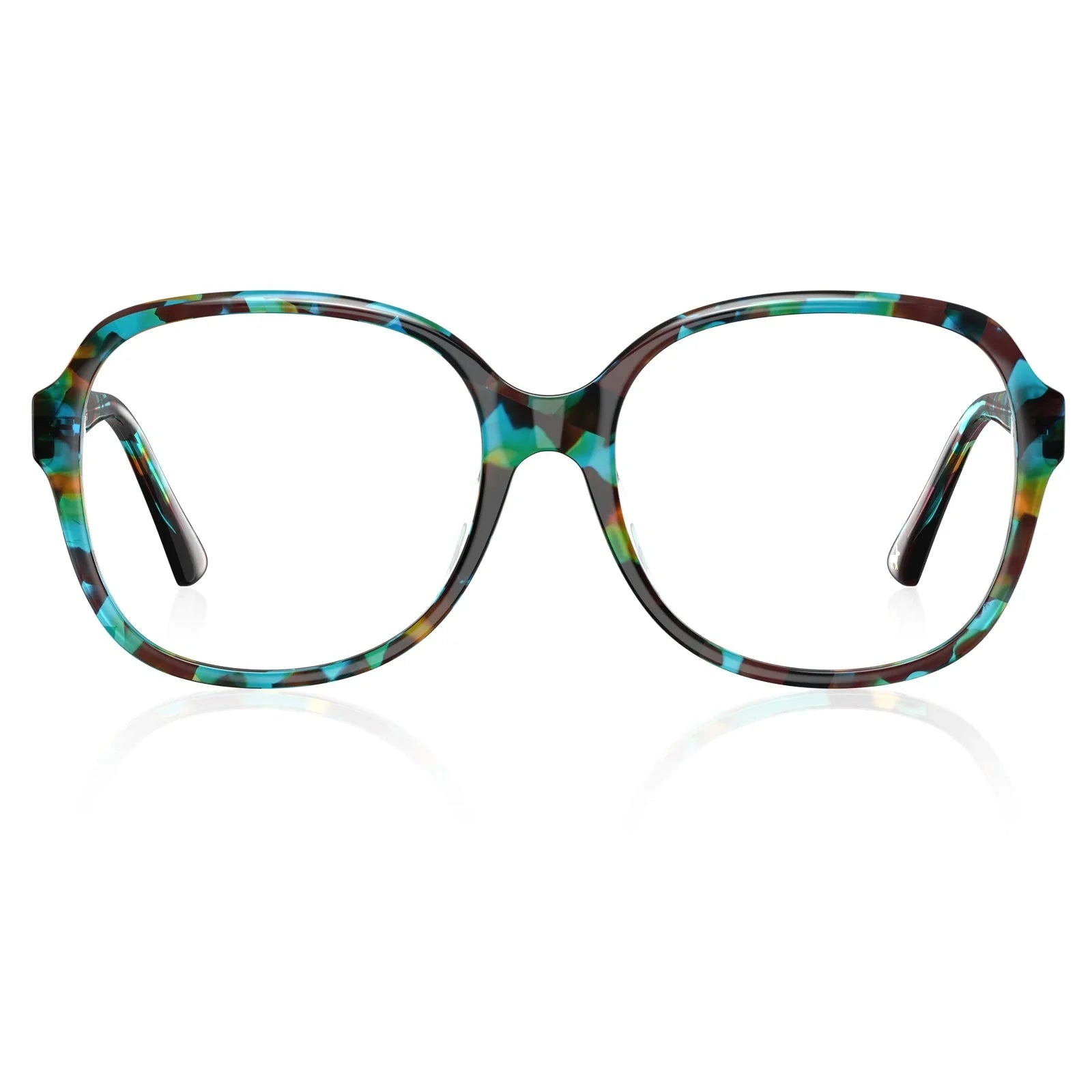 IGIOO Matthew CA2024FC02 Tortoise Acetate Square Prescription Glasses Eyeglasses for Women, Front View
