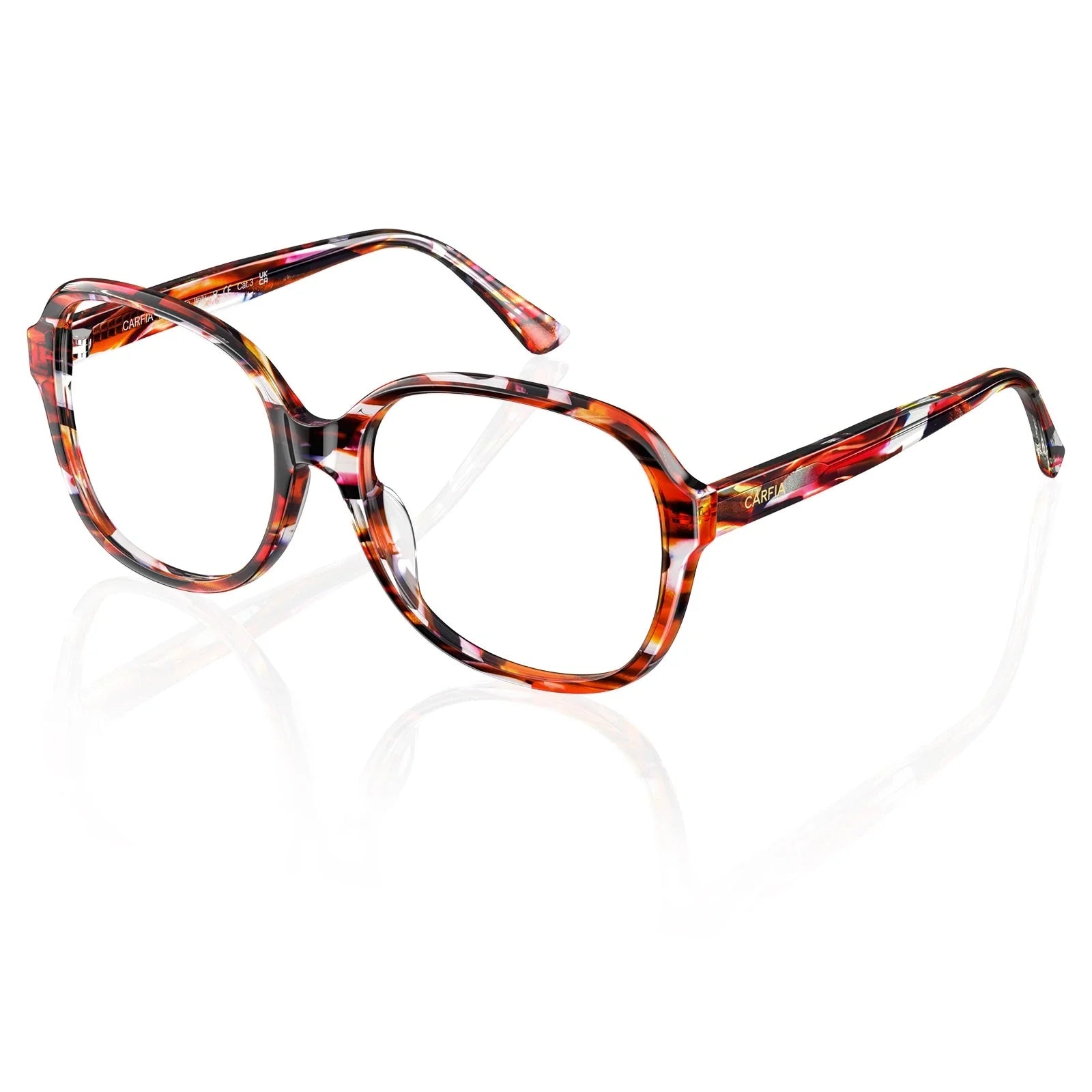 IGIOO Matthew CA2024FC04 Tortoise Acetate Square Prescription Glasses Eyeglasses for Women, Angle View