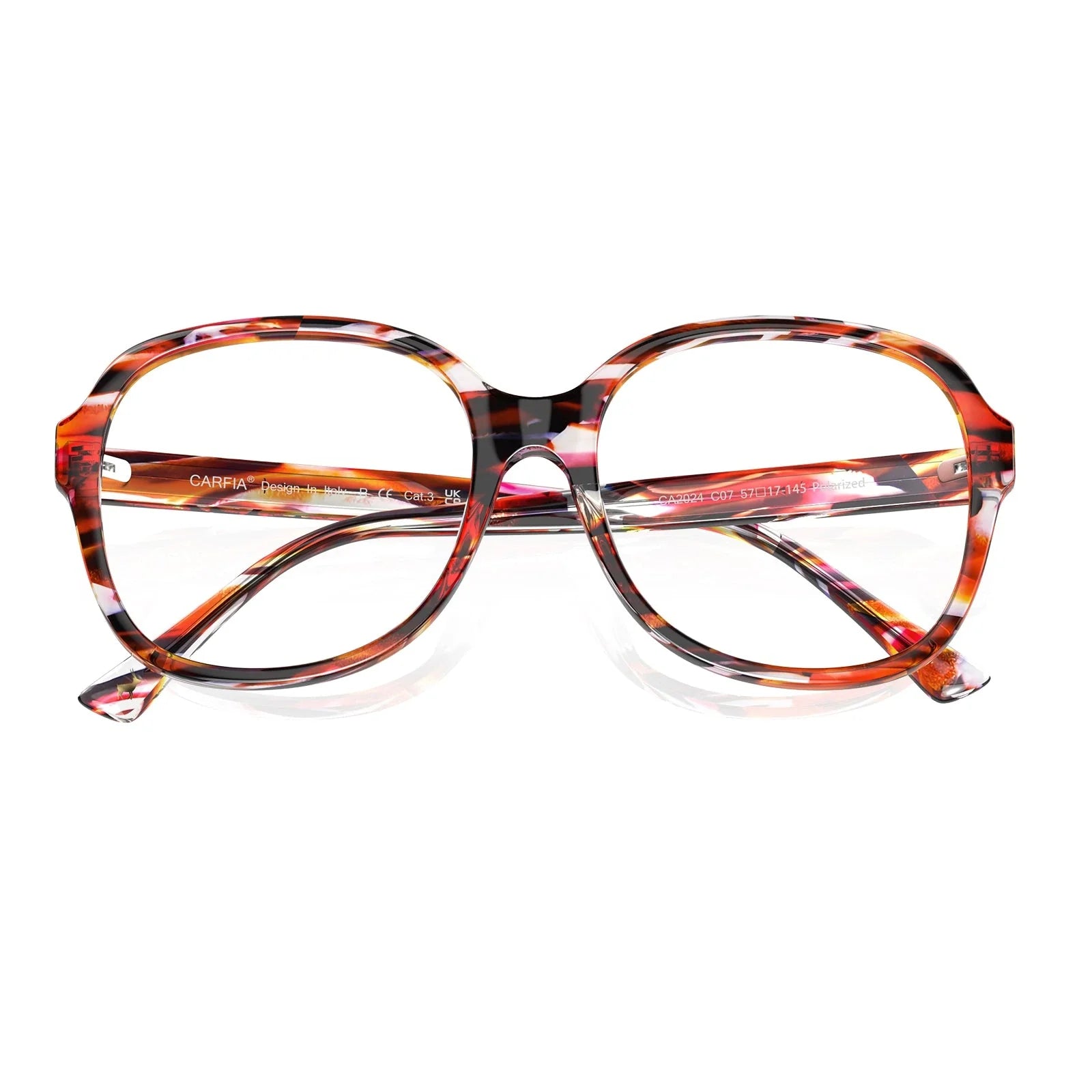 IGIOO Matthew CA2024FC04 Tortoise Acetate Square Prescription Glasses Eyeglasses for Women, Detail View