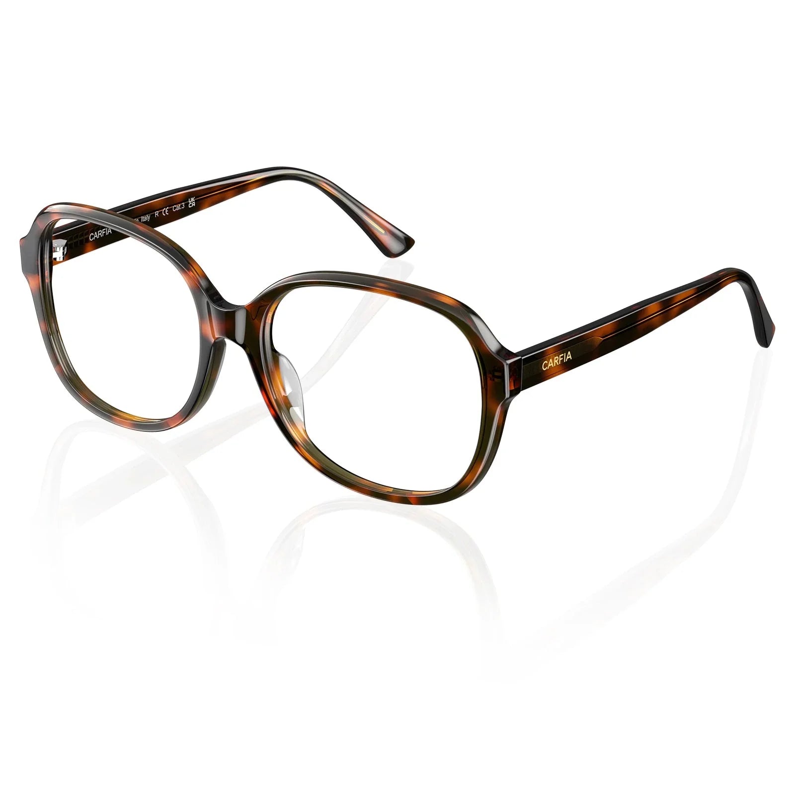 IGIOO Matthew CA2024-FC05 Tortoise Acetate Square Prescription Glasses Eyeglasses for Women, Angle View