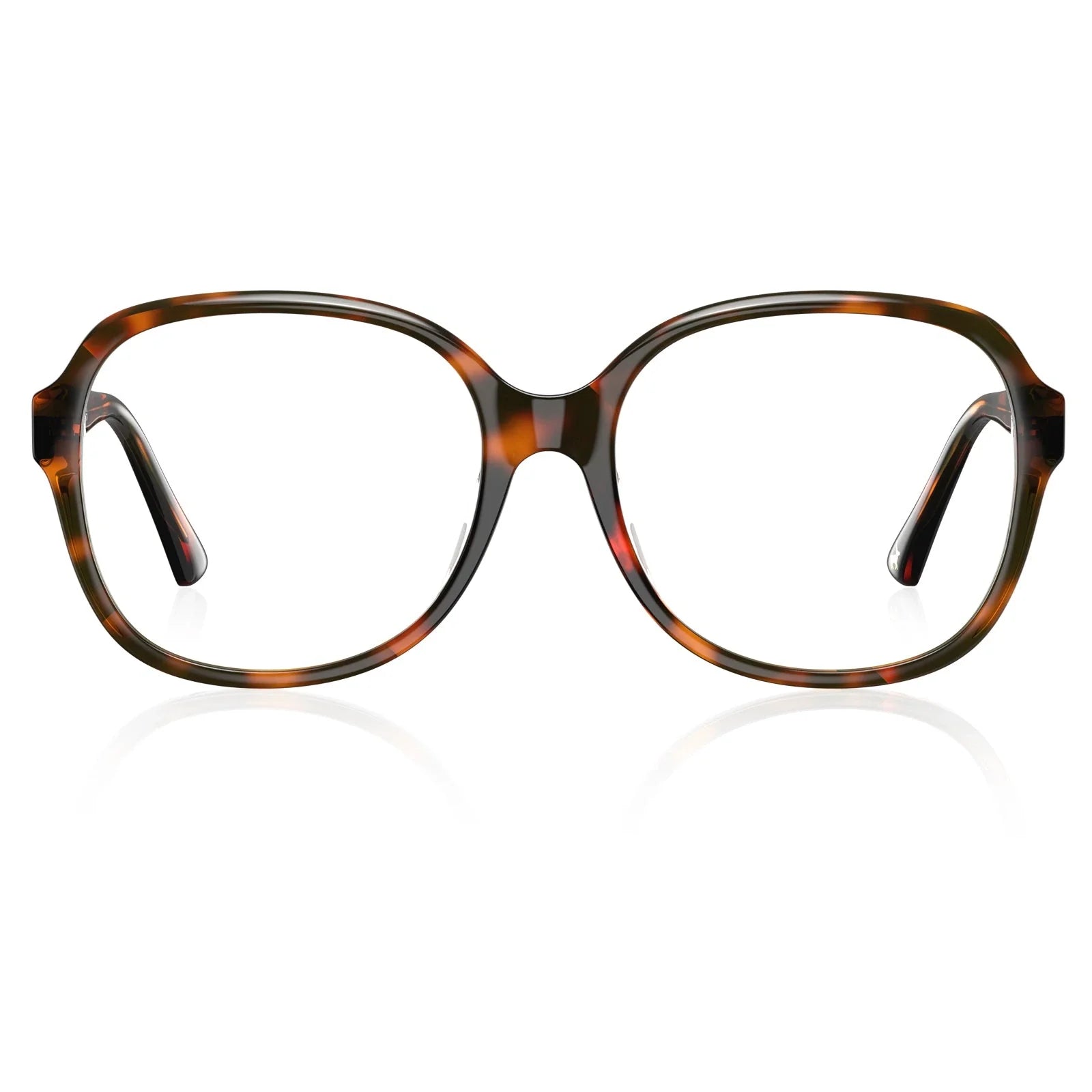IGIOO Matthew CA2024-FC05 Tortoise Acetate Square Prescription Glasses Eyeglasses for Women, Front View