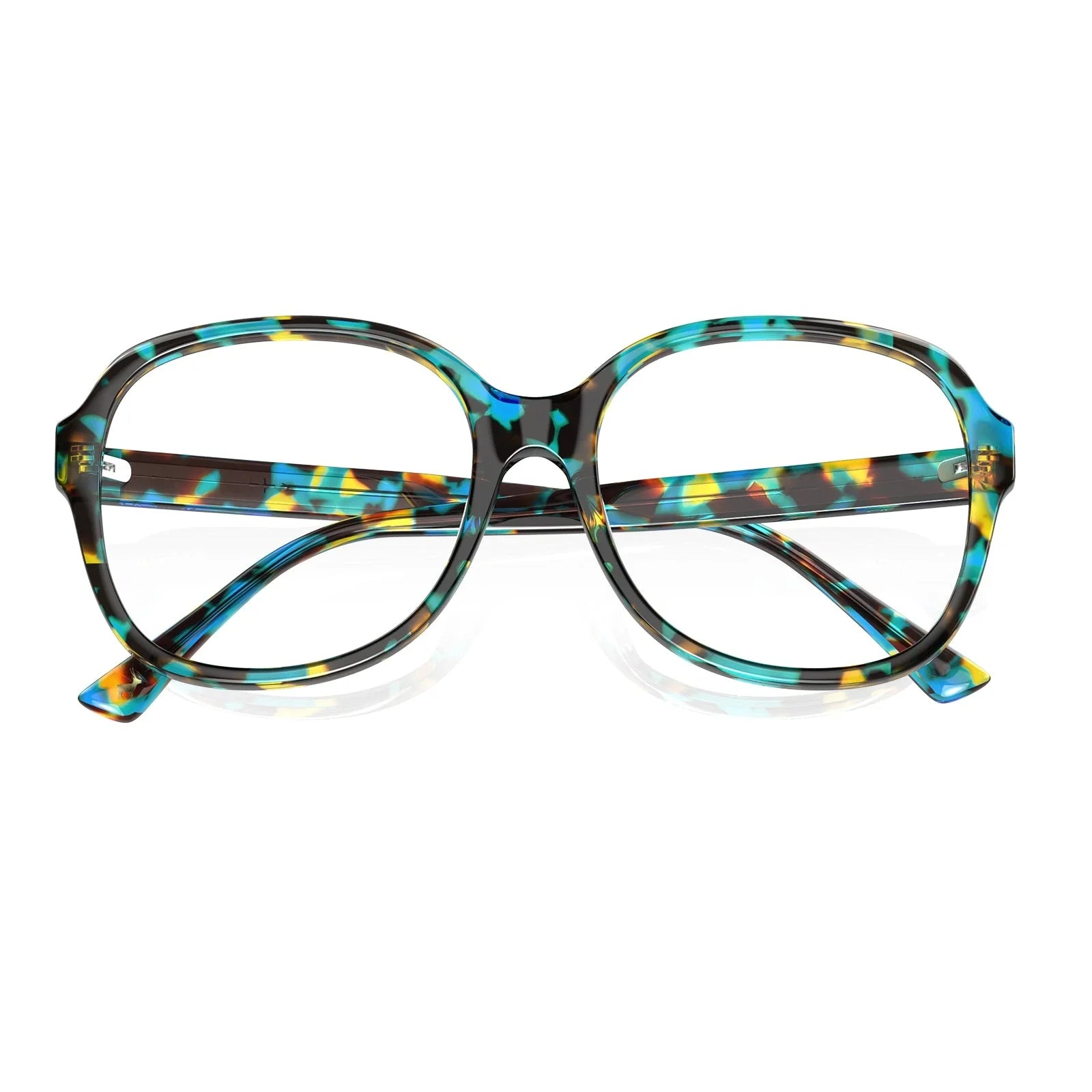 IGIOO Matthew CA2024-R02 Tortoise Acetate Square Prescription Glasses Eyeglasses for Women, Detail View