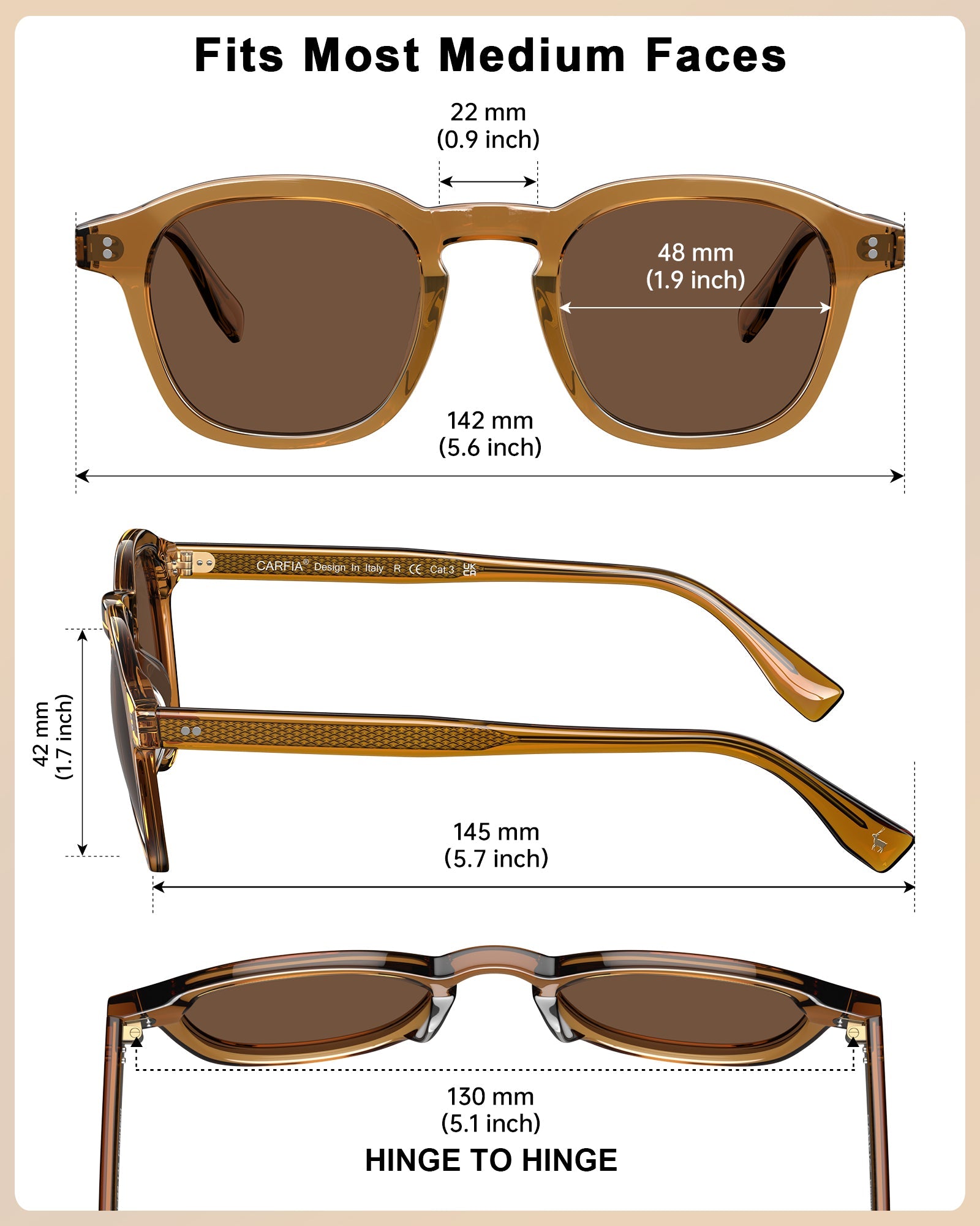 IGIOO milo C05 men yellow acetate prescription sunglasses, sizes view