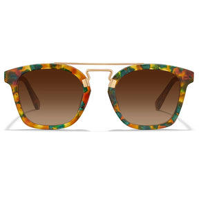 IGIOO Niloss CA5399-C08 Tortoise Acetate Square Polarized Prescription Sunglasses for Women, Front View