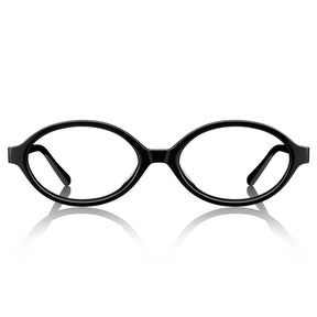IGIOO Ovalen CA7032-C1 Black Acetate Oval Prescription Glasses Eyeglasses for Women, Front View