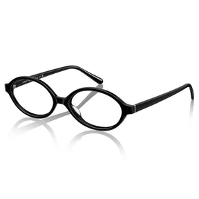 IGIOO Ovalen CA7032-C1 Black Acetate Oval Prescription Glasses Eyeglasses for Women, Scene View