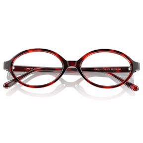 IGIOO Ovalen CA7032-C2 Tortoise Acetate Oval Prescription Glasses Eyeglasses for Women, Folded View