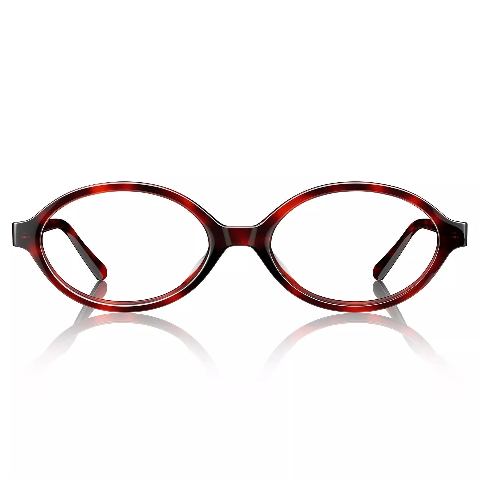 IGIOO Ovalen CA7032-C2 Tortoise Acetate Oval Prescription Glasses Eyeglasses for Women, Front View