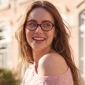 IGIOO Ovalen CA7032-C2 Tortoise Acetate Oval Prescription Glasses Eyeglasses for Women, Lifestyle View