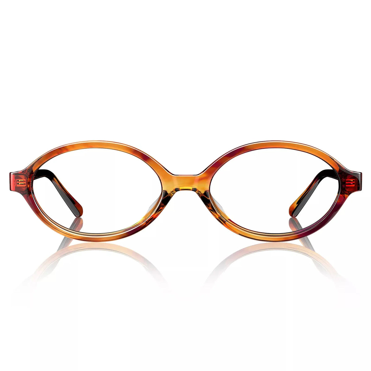 IGIOO Ovalen CA7032-C3 Tortoise Acetate Oval Prescription Glasses Eyeglasses for Women, Front View